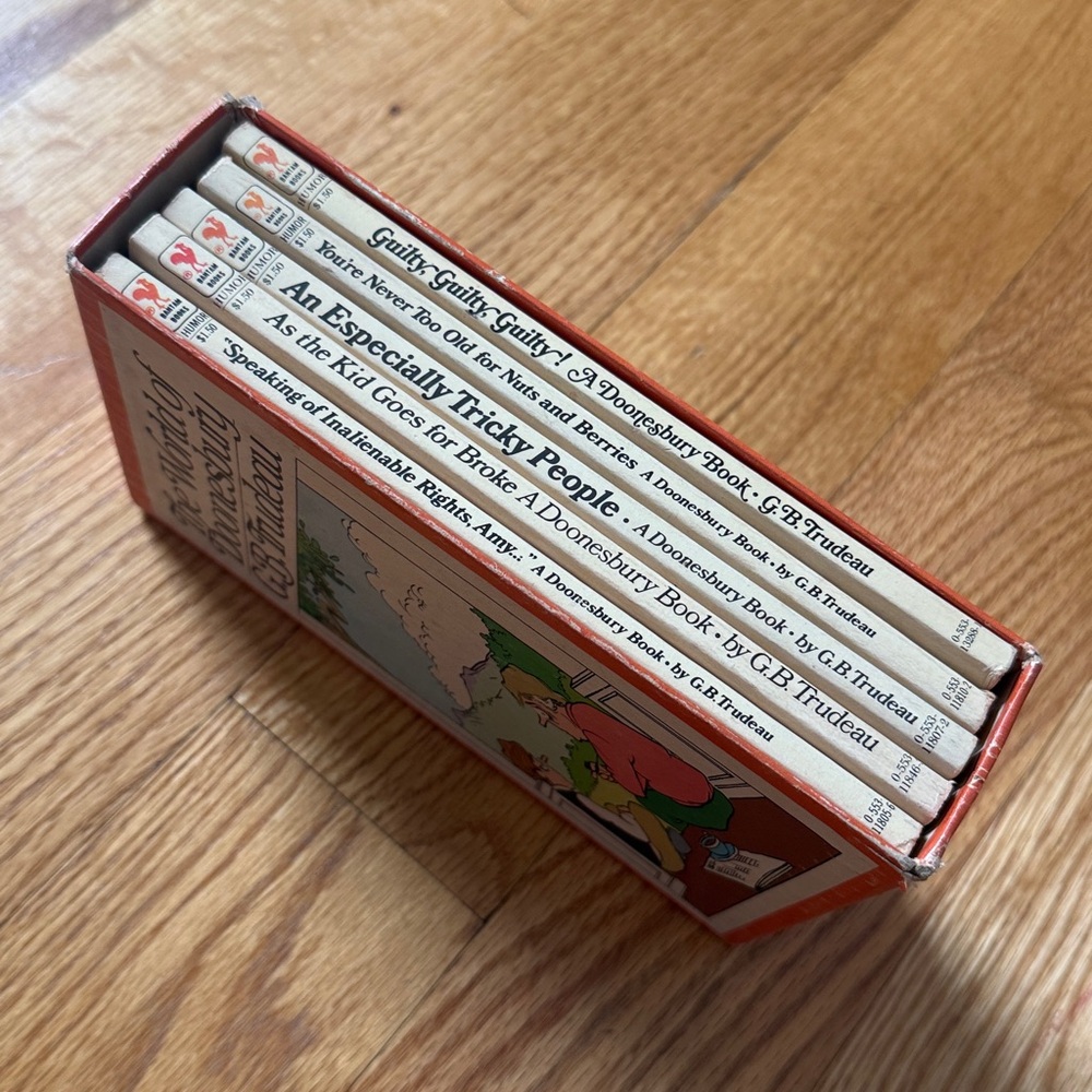 Doonesbury Books Vintage Political Satire Humor Comics G. B. Trudeau 5 Box Set